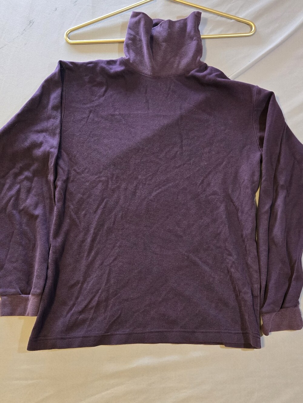Eddie Bauer 100% Cotton Women's Plum Turtleneck Sweater Sz Small
